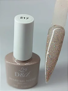 esmalte em gel D&Z 517 rosa glitter