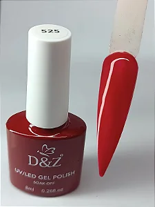 esmalte em gel D&Z 525 vermelho