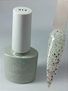 esmalte em gel D&Z 513 glitter