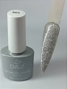 esmalte em gel D&Z 501 prata
