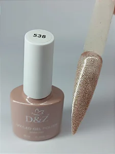 esmalte em gel D&Z 538 rose com glitter