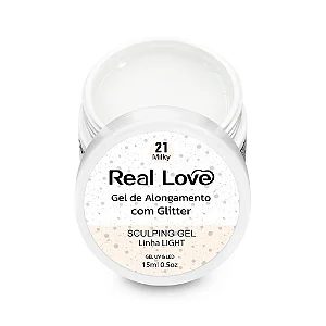Gel Sculpting 21 renda Unhas Glitter Nails Design 15ml - Real Love