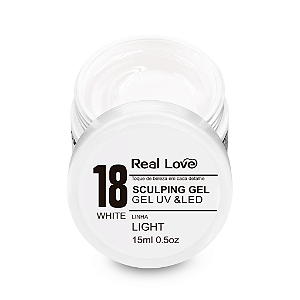 Gel Sculpting 18 white Unhas Glitter Nails Design 15ml - Real Love