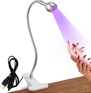 Luminaria Uv de Mesa Lanterna Cabine com Garra Unhas Zem