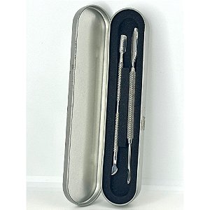 kit 2 espátulas de inox para unhas Helen Color Estojo
