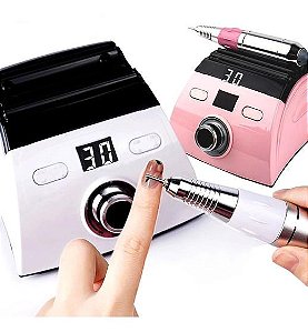 Lixa Micro Motor Lixadeira Nail Drill Set 45.00 Rpm Branco 718