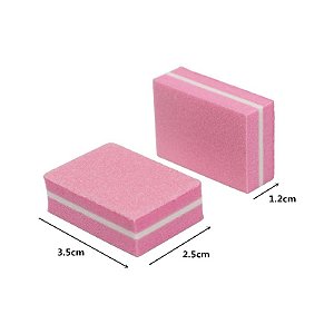 Kit 40 Mini Lixa Buffer Quadrada Polir Alongamento