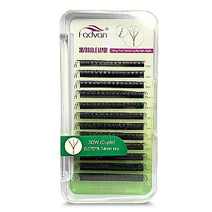 Cilios Fadvan Lashes 0.07d 3D W (duplo) 10mm