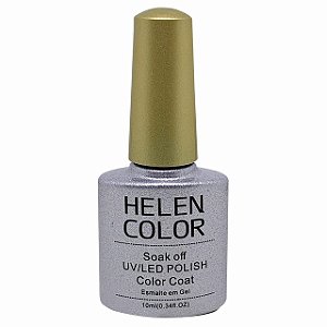 Esmalte Em Gel Helen color vinho 133 lilas com glitter prata