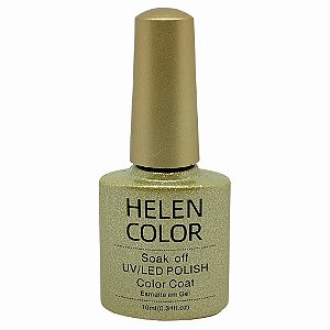 Esmalte Em Gel Helen color dourado com glitter 001