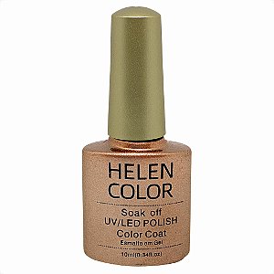 Esmalte Em Gel Helen color 31 dourado com glitter