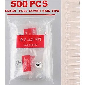postiça transparente stileto 500 unidades nail Saquinho