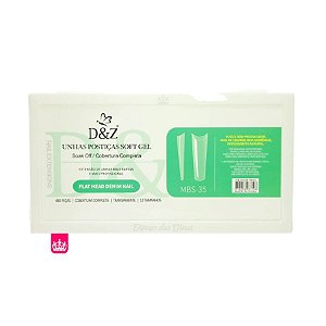 soft gel tips bailarina flat head D&z alongamento de unha