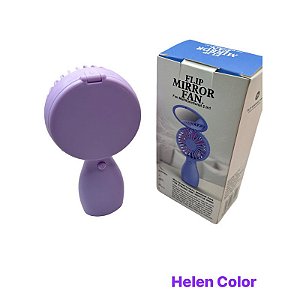 Ventilador para Cilios e Maquiagem com Espelho