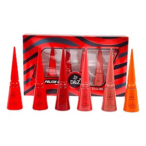 Kit com 6 Esmaltes Polish Gel 12ml - D&Z