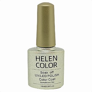 Esmalte Em Gel Helen color 30 dourado com glitter