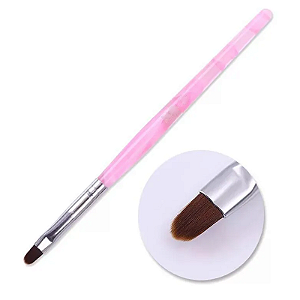 pincel lingua de gato tampa dourada rosa marmore 6#