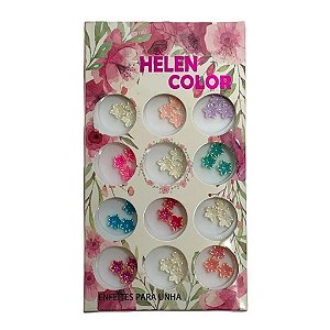 Enfeites De Flores 3D Decoração Para Unhas Helen Color