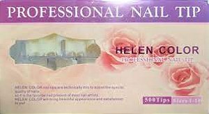 postiça tips helen color stileto transparente 500 unidades