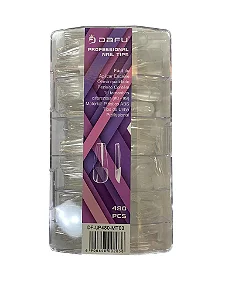 unhas tips postiça bailarina fosca dafu soft gel