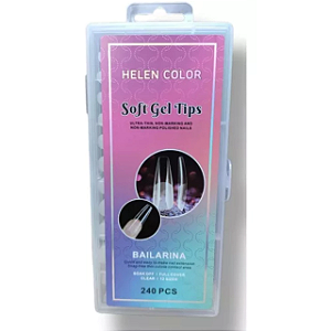 soft gel tips helen color postiça realista 240