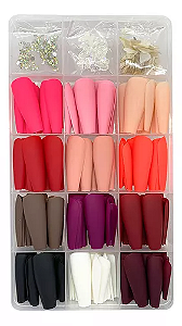 unhas postiças coloridas helen color