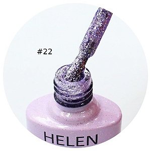 Esmalte Em Gel Helen Color glitter lilás #22