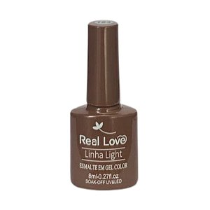 esmalte em gel real love 8ml 039marrom escuro