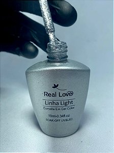 esmalte em gel real love 003 prata