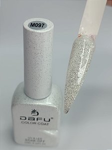 esmalte em gel dafu 10ml m097 prata glitter