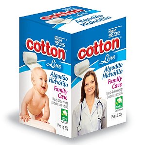 algodão hidrófilo cotton line 25g