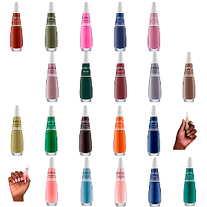 Kit 10 Esmaltes Impala Cores Da Sua Moda Atacado Cor Colorido