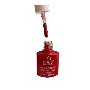 Esmalte Em Gel D&Z uv/gel 609 Glitter Vermelho