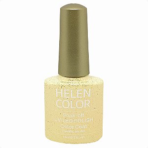esmalte em gel helen color 33 glitter dourado