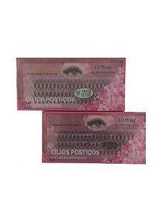Cilios Postiços 3D Mink Monica Arte 10P 10mm 0.07d