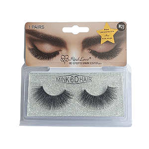 cilios real love w25 1 par cheio 6d multi angulo com nf