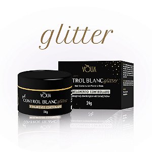 gel volia control blanc glitter para unhas em gel a