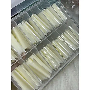 helen color nail tips extralonga quadrada leitosa 240