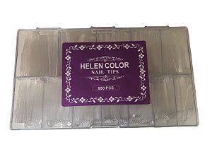 tips transparente longa helen color 600uni nail