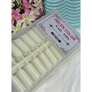 Tips Curvatura C 240pcs Helen Color Natural Leitosa nail
