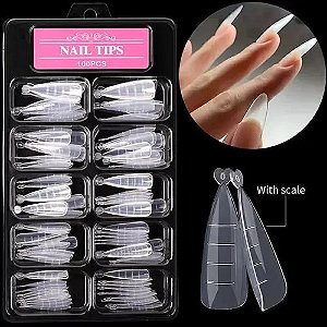 molde para unhas poly gel stileto 120pcs nail