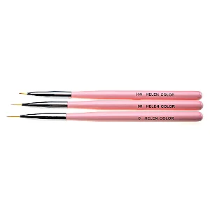 KIT C/ 3 PINCEIS ULTRA FINO HELEN COLOR Rosa