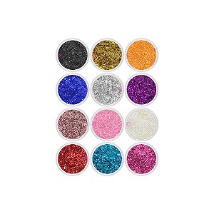 glitter fino decoração 12 potes unhas alongamento em gel