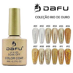 Esmalte em Gel Dafu colorido sortidos com glitter cintilante