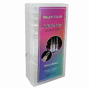 Soft Gel Tip Helen Color Sorriso Bailarina Transparente 504 Unidades