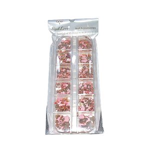 Kit 12 Glitter Mix Flocado Fino Borboleta Real Love