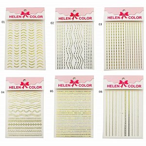 pelicula metalizada helen color dourada nails unha gel