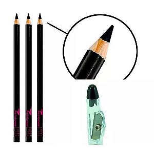 Lápis para olhos bella femme com apontador preto make