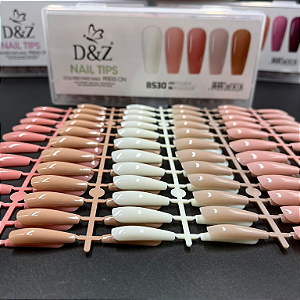 unhas postiças bailarina realista d&z com 5 cores