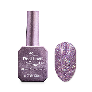 Esmalte em Gel Glitter Refletivo -Real Love 7 glitter lilas